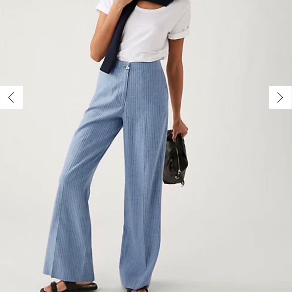 Marks & Spencer Petite Size 2 Wide-Leg Linen Pants